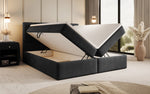 Lade das Bild in den Galerie-Viewer, Aurelia Bouclé Boxspringbett mit Stauraum: Luxus Schlafkomfort &amp; Praktische Eleganz
