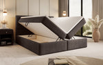 Lade das Bild in den Galerie-Viewer, Aurelia Bouclé Boxspringbett mit Stauraum: Luxus Schlafkomfort &amp; Praktische Eleganz
