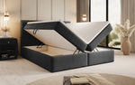 Lade das Bild in den Galerie-Viewer, Aurelia Bouclé Boxspringbett mit Stauraum: Luxus Schlafkomfort &amp; Praktische Eleganz
