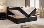 Lade das Bild in den Galerie-Viewer, Luxuriöses Boxspringbett Aurelia Stoffbett mit Integriertem Stauraum für Schlafzimmer
