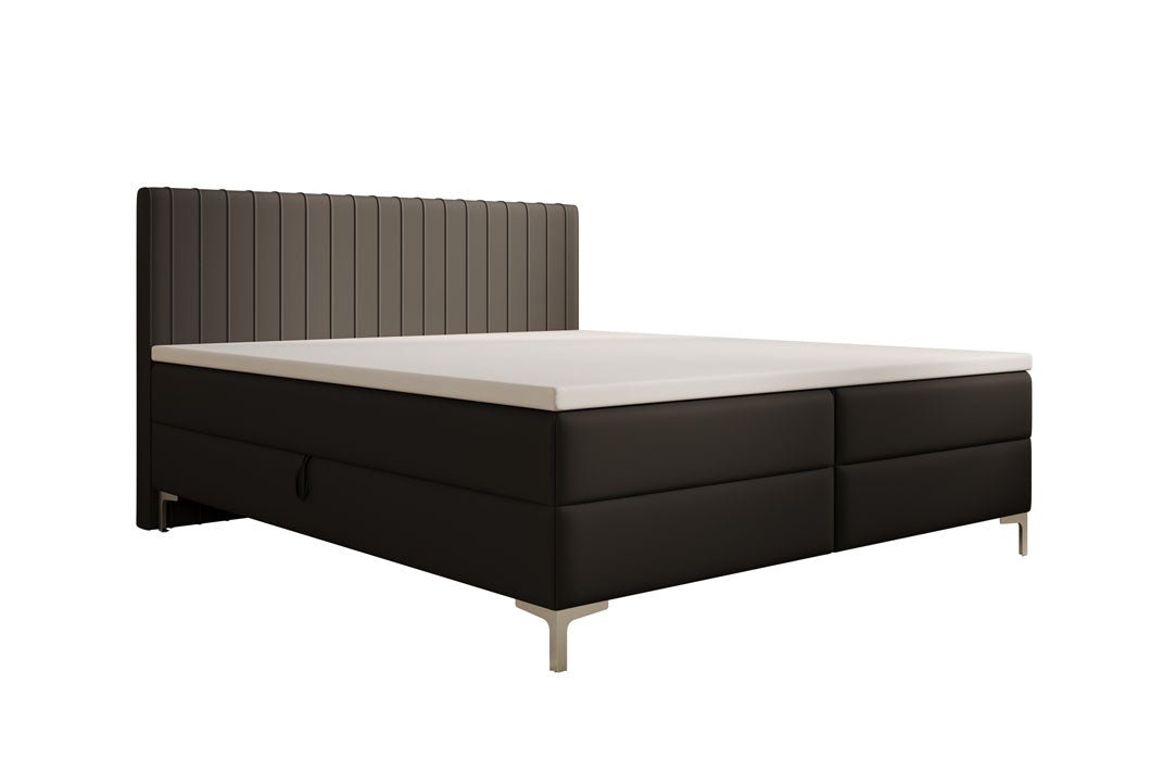 Leona Kunstleder Boxspringbett mit Stauraum – Komfort, Stil, Funktionalität