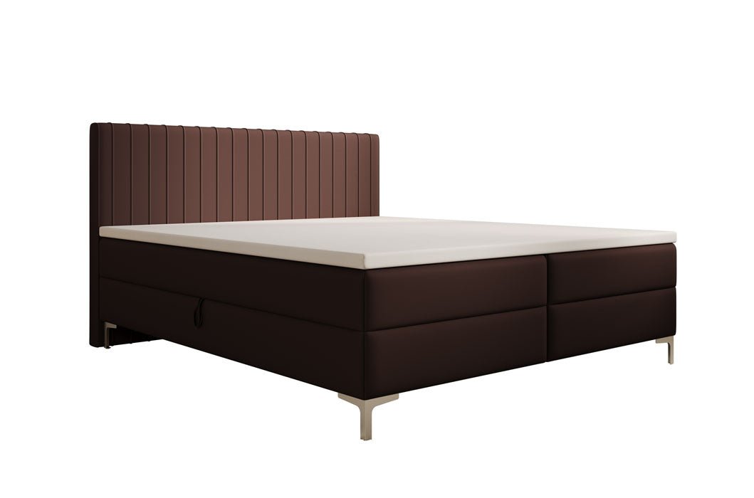 Leona Kunstleder Boxspringbett mit Stauraum – Komfort, Stil, Funktionalität