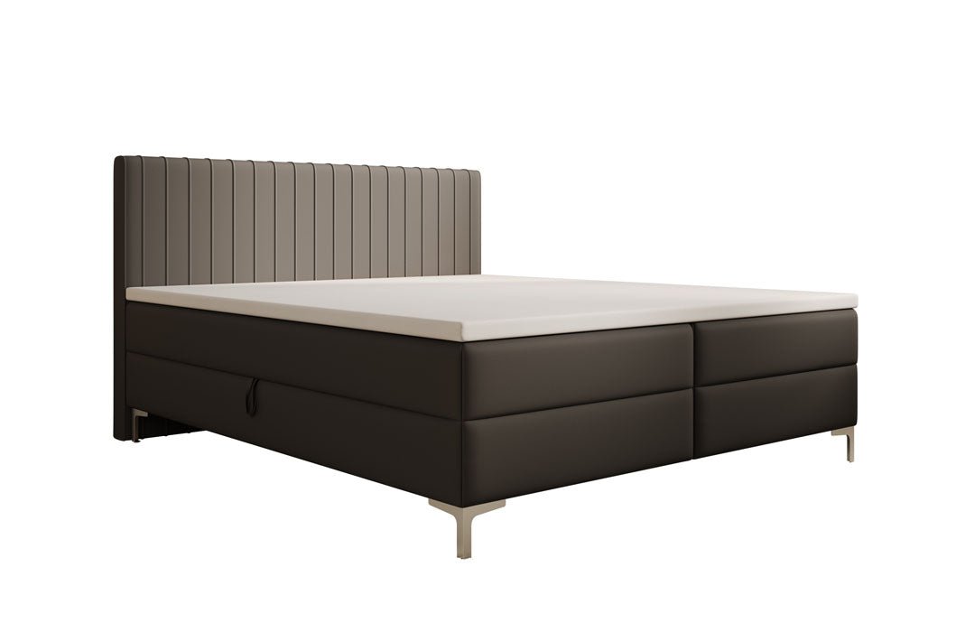Leona Kunstleder Boxspringbett mit Stauraum – Komfort, Stil, Funktionalität