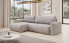 Modernes Designer Ecksofa Venezia mit Schlaffunktion, Stauraum, und Stoffbezug