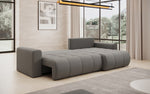 Lade das Bild in den Galerie-Viewer, Modernes Designer Ecksofa Venezia mit Schlaffunktion, Stauraum, und Stoffbezug
