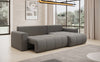 Modernes Designer Ecksofa Venezia mit Schlaffunktion, Stauraum, und Stoffbezug