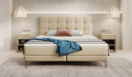 Lade das Bild in den Galerie-Viewer, Luxuriöses Merlara Boxspringbett mit Füßen – Ergonomisch, Komfortabel, Stoffbezug
