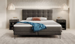 Lade das Bild in den Galerie-Viewer, Luxuriöses Merlara Boxspringbett mit Füßen – Ergonomisch, Komfortabel, Stoffbezug
