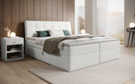 Lade das Bild in den Galerie-Viewer, Bouclé Boxspringbett Amalia mit Stauraum – Ultimativen Schlafkomfort &amp; Design
