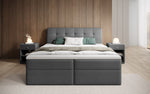 Lade das Bild in den Galerie-Viewer, Bouclé Boxspringbett Amalia mit Stauraum – Ultimativen Schlafkomfort &amp; Design
