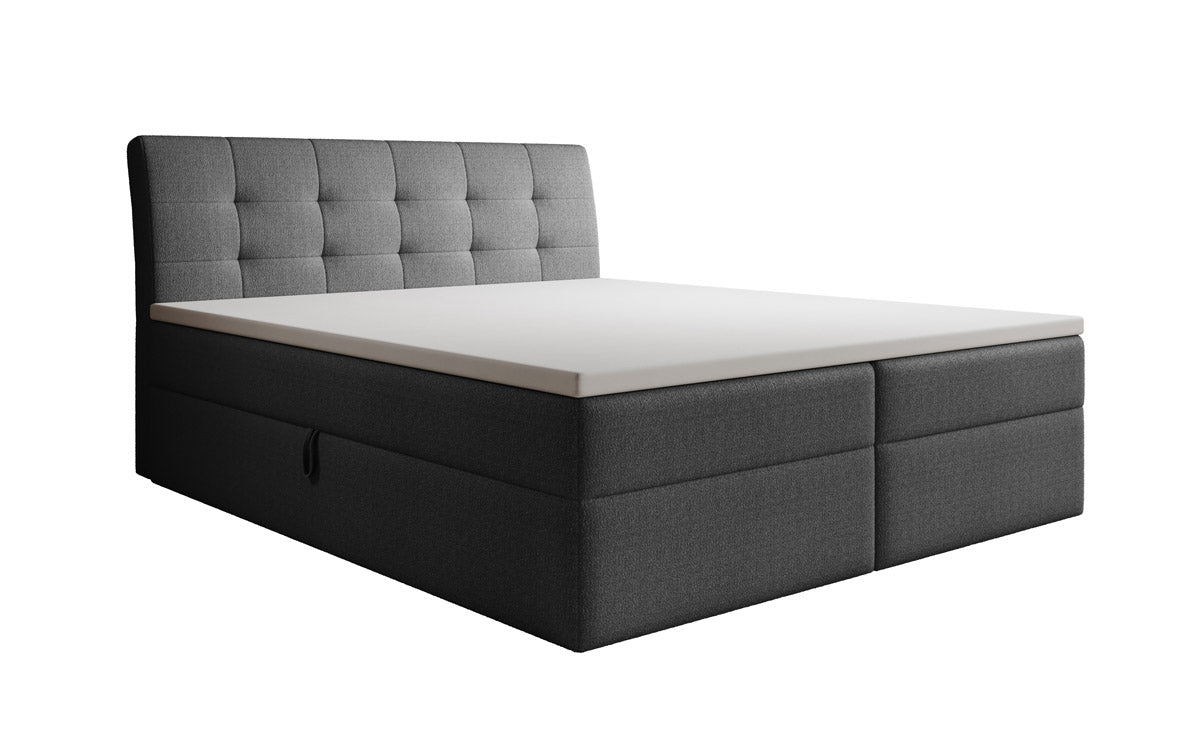 Bouclé Boxspringbett Amalia mit Stauraum – Ultimativen Schlafkomfort & Design
