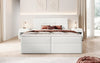 Eleonora Luxus Boxspringbett mit Bouclé-Stoff, Integriertem Stauraum & Optionalem Topper