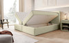 Eleonora Luxus Boxspringbett mit Bouclé-Stoff, Integriertem Stauraum & Optionalem Topper
