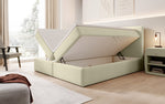 Lade das Bild in den Galerie-Viewer, Eleonora Luxus Boxspringbett mit Bouclé-Stoff, Integriertem Stauraum &amp; Optionalem Topper

