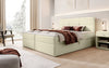 Eleonora Luxus Boxspringbett mit Bouclé-Stoff, Integriertem Stauraum & Optionalem Topper