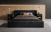 Elegantes Designer Polsterbett Ophelia: Samtiger Cord-Bezug, integrierter Stauraum, maximaler Komfort