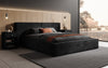 Elegantes Designer Polsterbett Ophelia: Samtiger Cord-Bezug, integrierter Stauraum, maximaler Komfort