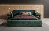 Elegantes Designer Polsterbett Ophelia: Samtiger Cord-Bezug, integrierter Stauraum, maximaler Komfort