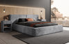Elegantes Designer Polsterbett Ophelia: Samtiger Cord-Bezug, integrierter Stauraum, maximaler Komfort