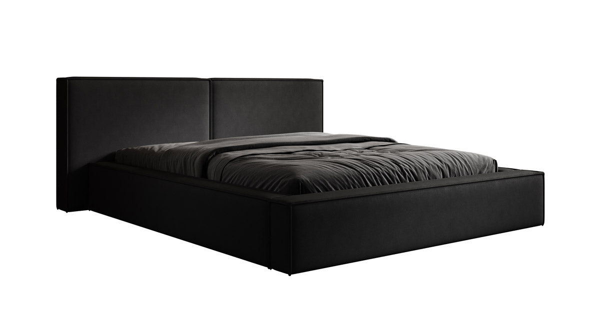 Ophelia Designer Polsterbett mit integriertem Stauraum – Modernes Stoffbett für Schlafzimmer