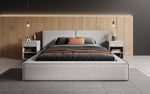 Lade das Bild in den Galerie-Viewer, Ophelia Designer Polsterbett mit integriertem Stauraum – Modernes Stoffbett für Schlafzimmer
