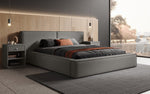Lade das Bild in den Galerie-Viewer, Ophelia Designer Polsterbett mit integriertem Stauraum – Modernes Stoffbett für Schlafzimmer
