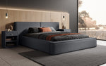 Lade das Bild in den Galerie-Viewer, Ophelia Designer Polsterbett mit integriertem Stauraum – Modernes Stoffbett für Schlafzimmer
