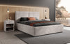 Luxuriöses Designer Polsterbett Elara aus Cord mit viel Stauraum