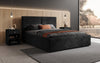 Luxuriöses Designer Polsterbett Elara aus Cord mit viel Stauraum