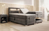 Ardena Luxus Boxspringbett Samt, elektrisch verstellbar, mit integrierter LED
