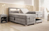 Ardena Luxus Boxspringbett Samt, elektrisch verstellbar, mit integrierter LED