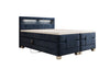 Ardena Luxus Boxspringbett Samt, elektrisch verstellbar, mit integrierter LED