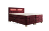 Ardena Luxus Boxspringbett Samt, elektrisch verstellbar, mit integrierter LED