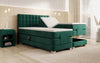 Luxuriöses Boxspringbett Sorella, elektrisch verstellbar, Samtbezug, für erholsamen Schlaf