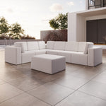 Lade das Bild in den Galerie-Viewer, Luxuriöses Modulares Gartensofa Set mit Beistelltisch – Wetterfest &amp; Komfortabel
