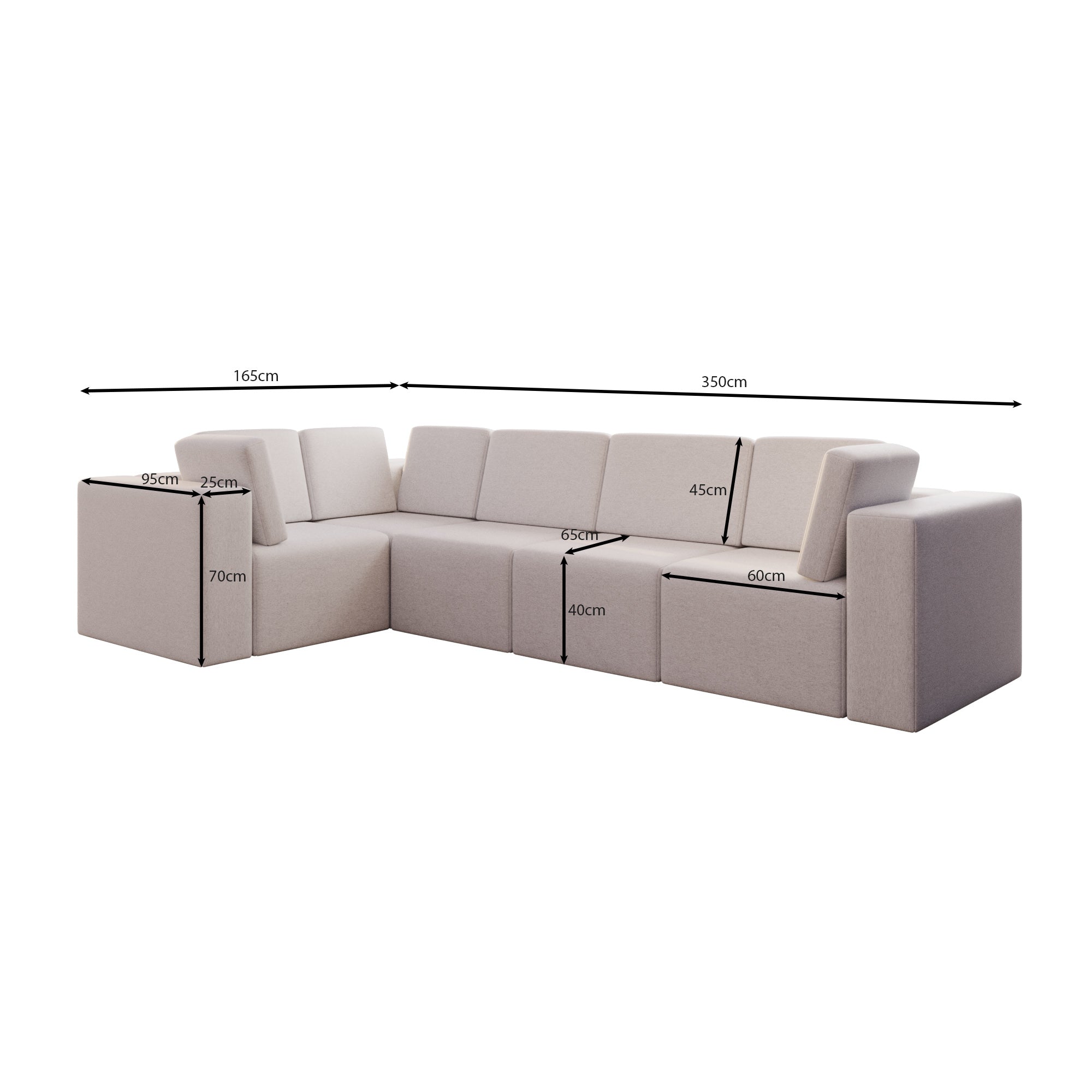 Luxuriöses Modulares Gartensofa Eden L Maxi – Wetterfest & Komfortabel