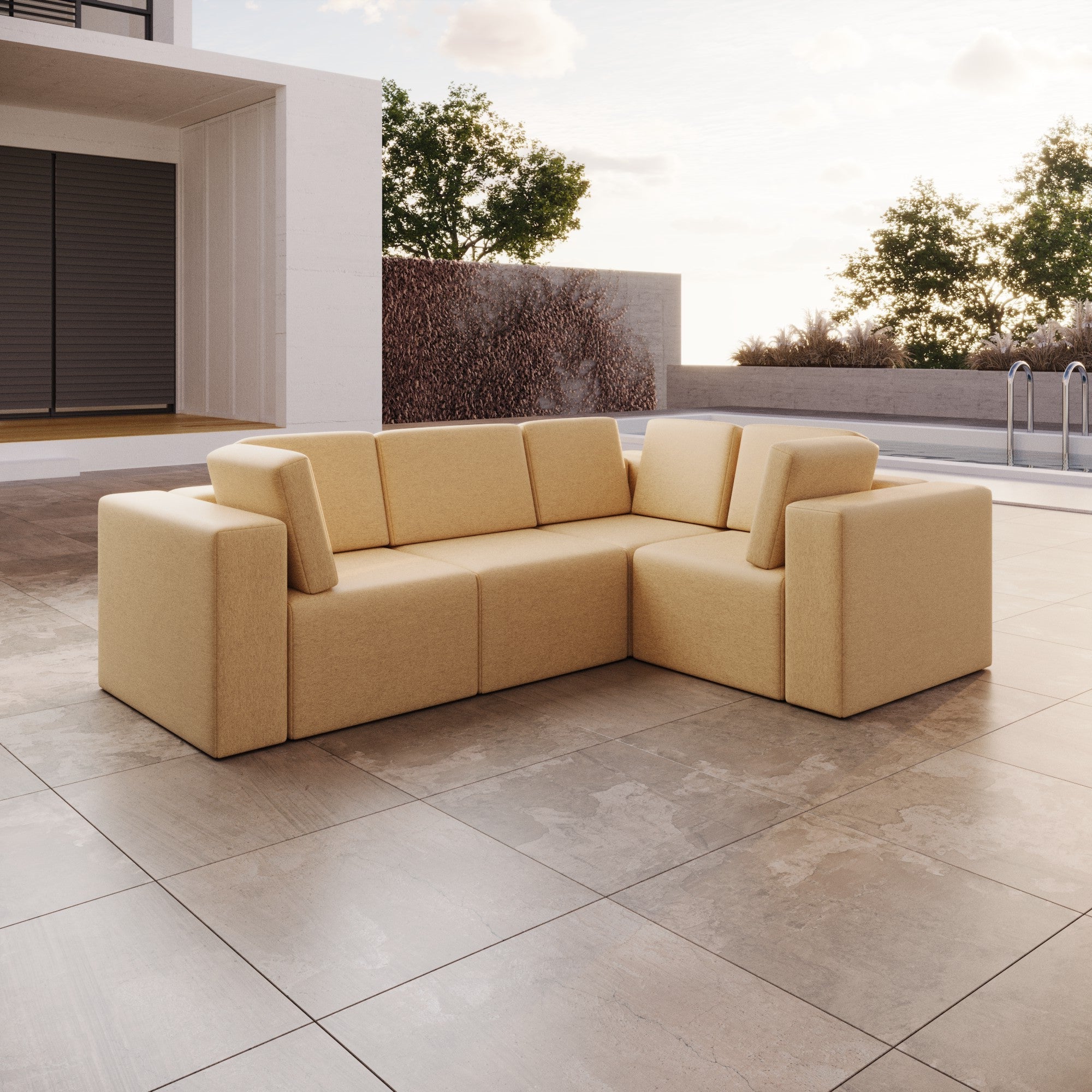 Modulares Gartensofa Eden L: Flexibles Outdoor Lounge Set für Ihren Garten