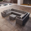 Luxuriöses Modulares Gartensofa U-Form mit Hocker – Wetterfest für Outdoor Komfort