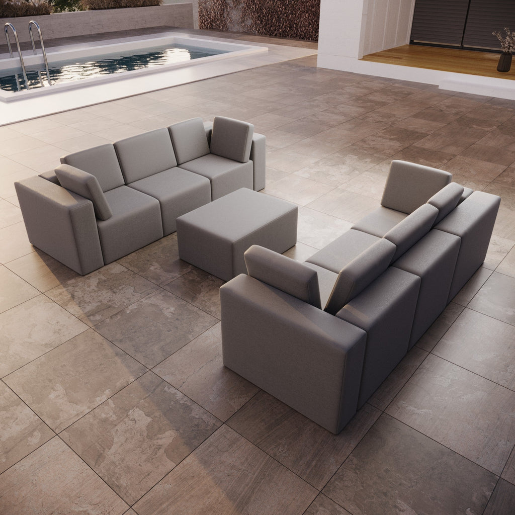 Modulares Outdoor Lounge Sofa Set Eden – Wetterfest, Komfortabel, Vielseitig