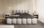 Lade das Bild in den Galerie-Viewer, Designer Polsterbett Boston Stoff - Luxuriöses Komfortbett mit Großem Stauraum
