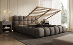 Lade das Bild in den Galerie-Viewer, Designer Polsterbett Boston Stoff - Luxuriöses Komfortbett mit Großem Stauraum
