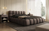 Designer Polsterbett Boston Stoff - Luxuriöses Komfortbett mit Großem Stauraum