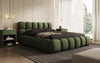Luxuriöses Designer Polsterbett Boston mit Stoffbezug und integriertem Stauraum