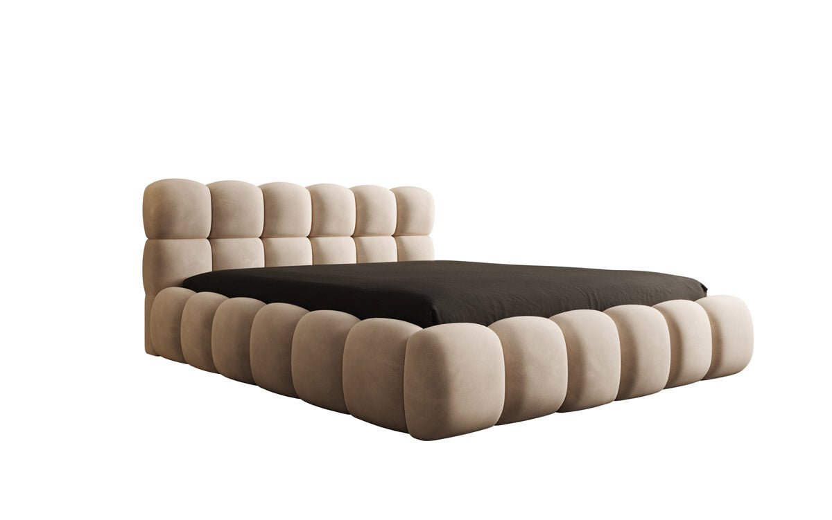Boston Samt Designer Polsterbett mit Stauraum – Luxus & Komfort