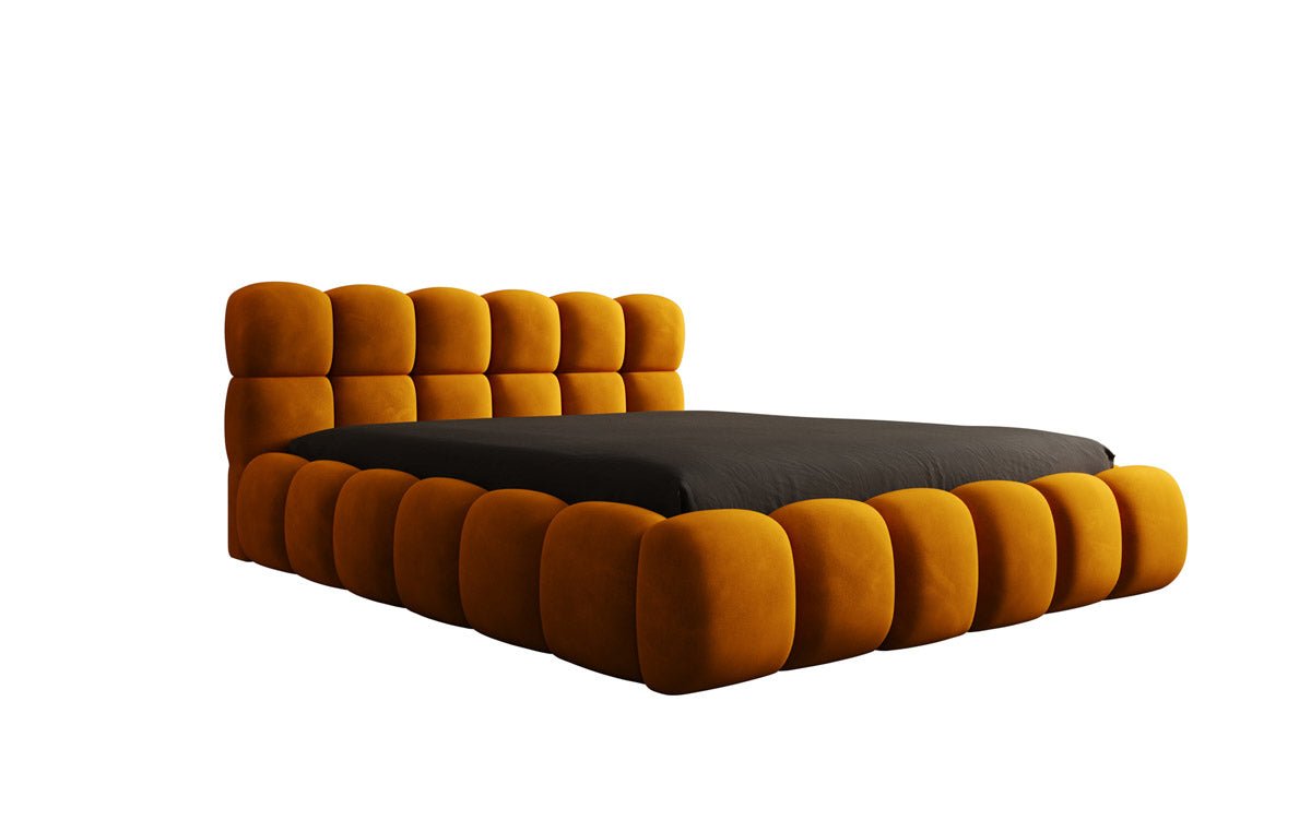 Boston Samt Designer Polsterbett mit Stauraum – Luxus & Komfort
