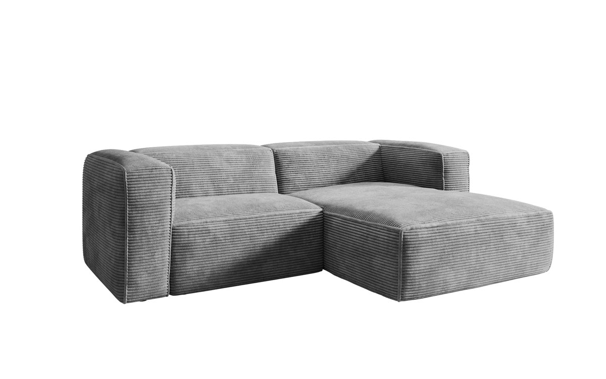 Komfortables Ecksofa Comfy L Mini aus Cord: Modern, Gemütlich, Vielseitig