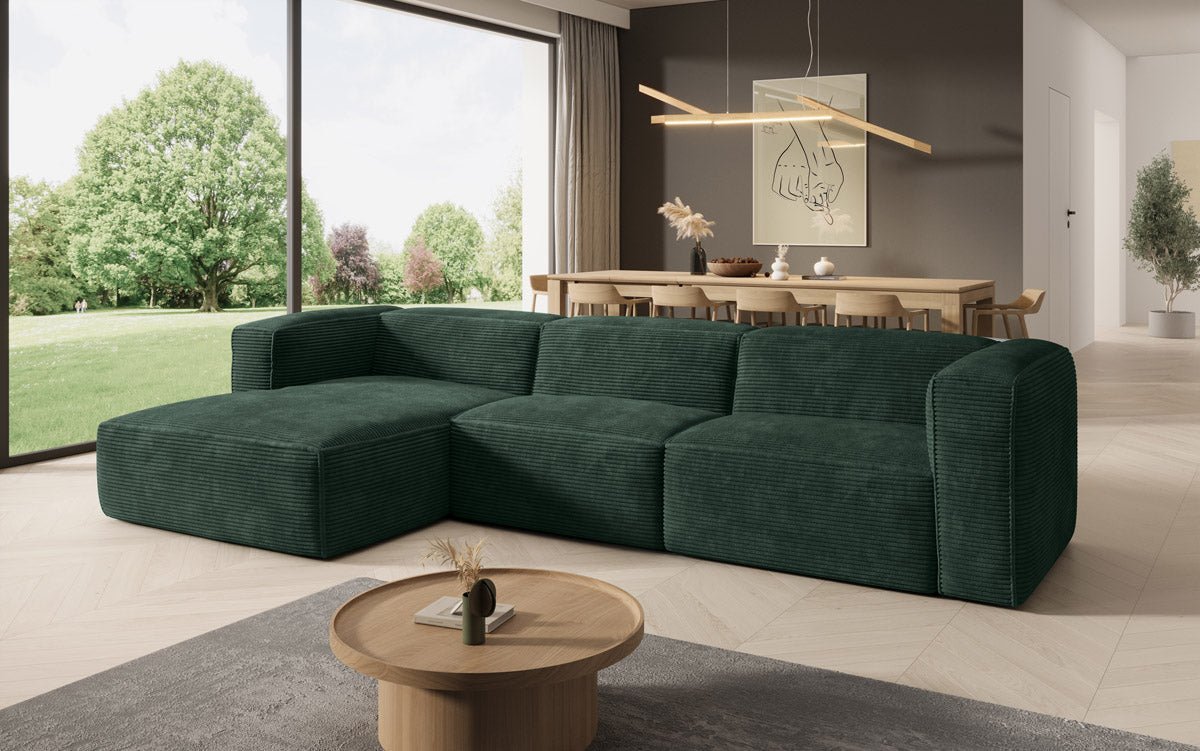 Luxuriöses Designer Cord Ecksofa Comfy L – Modern, Gemütlich, Vielseitig Wohnzimmer