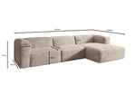 Lade das Bild in den Galerie-Viewer, Luxuriöses Designer Cord Ecksofa Comfy L – Modern, Gemütlich, Vielseitig Wohnzimmer
