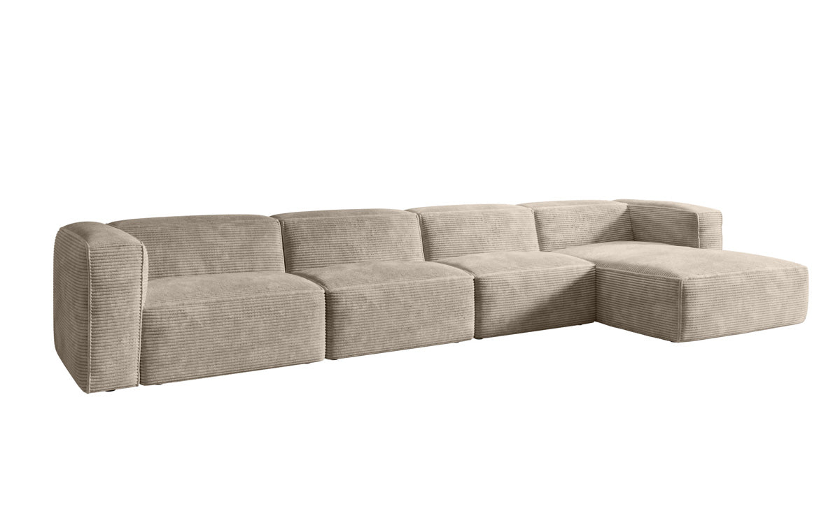 Luxuriöses Comfy L Maxi Cord Ecksofa: Schlaffunktion, Stauraum, Stilvoller Komfort