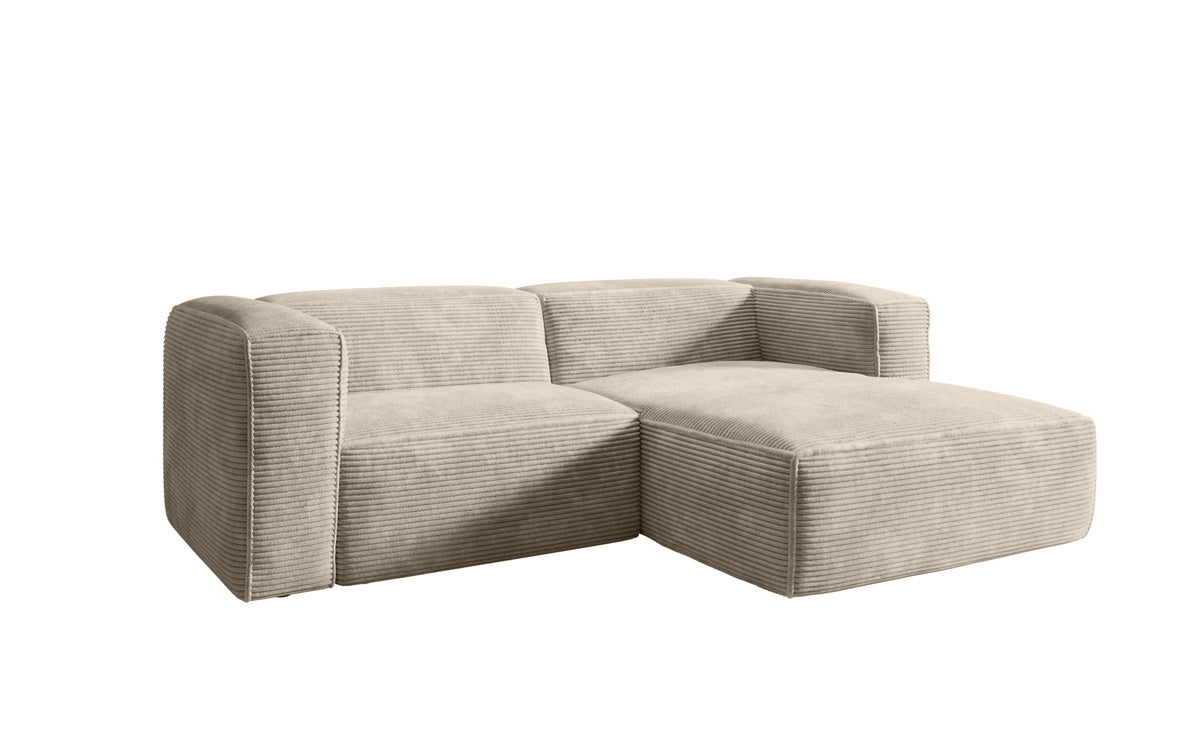 Komfortables Ecksofa Comfy L Mini aus Cord: Modern, Gemütlich, Vielseitig
